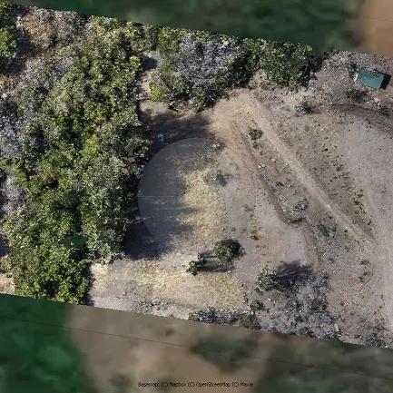 Nube de puntos densa de un terreno